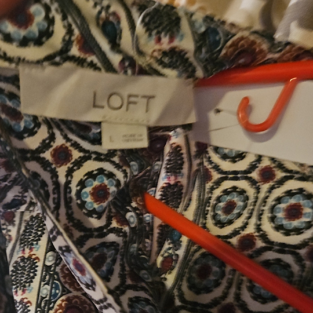 LOFT Geometric Patterned Blouse - Picture 6 of 8